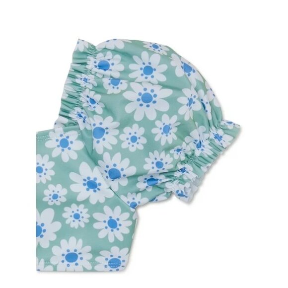 Wonder Nation Baby Girl Floral Ruffled Bikini 2-Piece sizes 12 months LIKE NEW - Picture 2 of 3